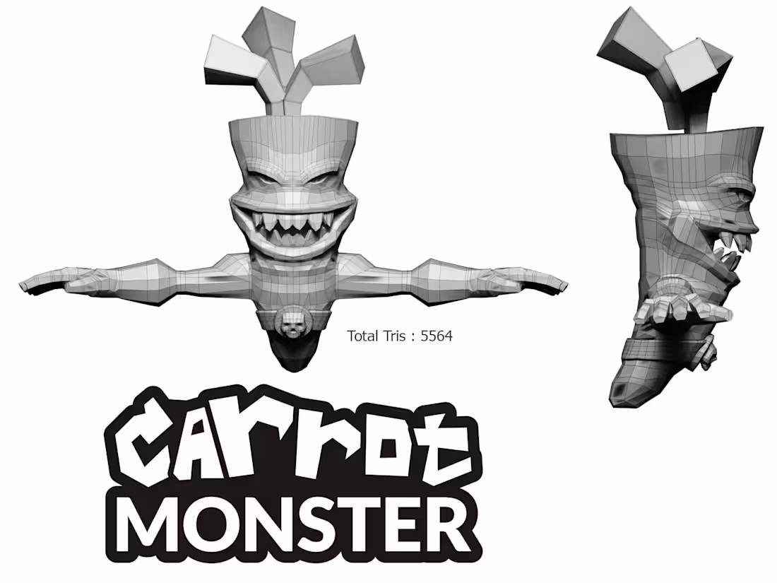 Cover image for Carrot Monster Mobile Game Character