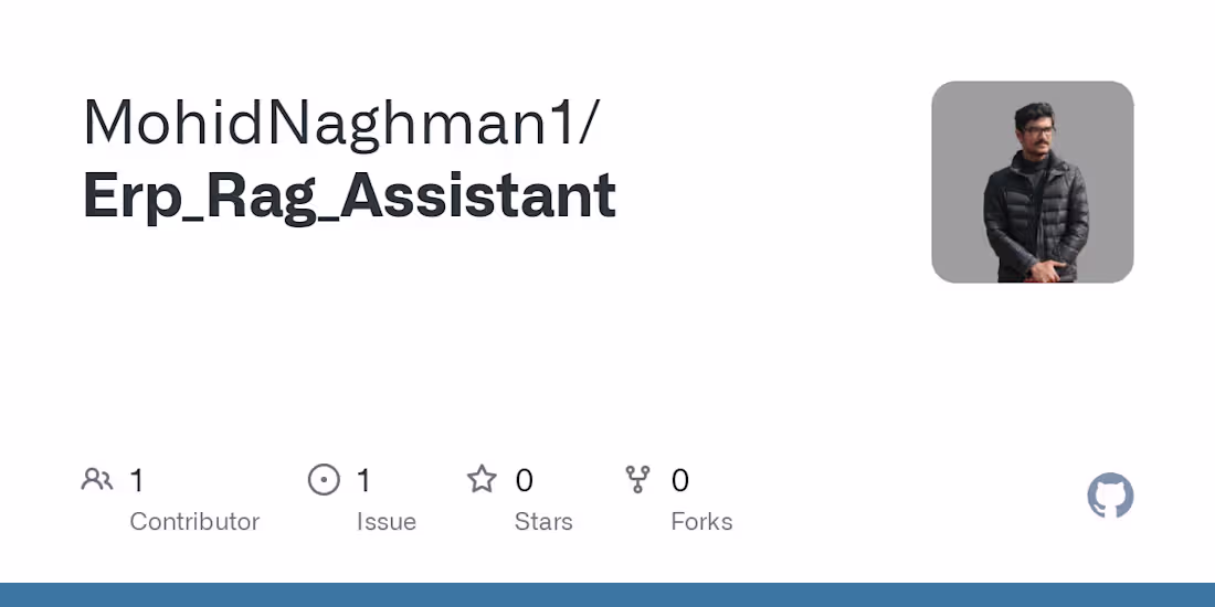 Cover image for GitHub - MohidNaghman1/Erp_Rag_Assistant
