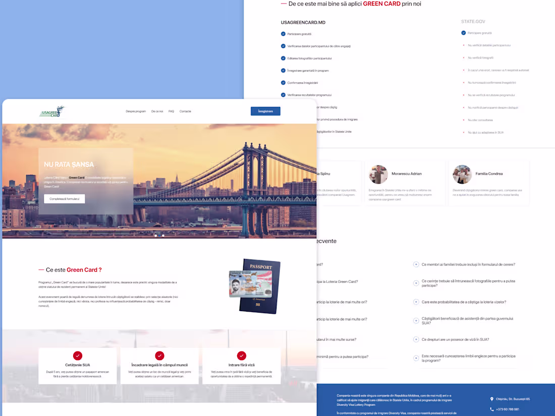 Cover image for Greencard Website