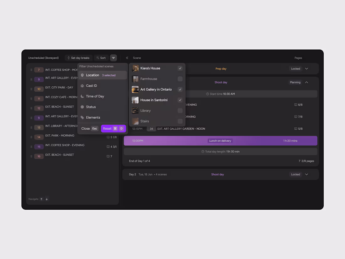 Cover image for Strip boards · Scene scheduling
Sorting