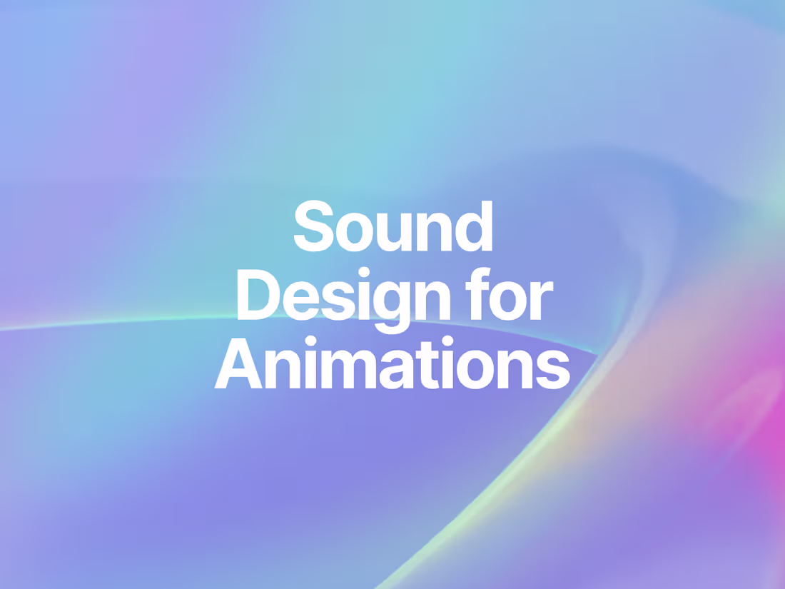 Cover image for Professional Sound Design for Animations