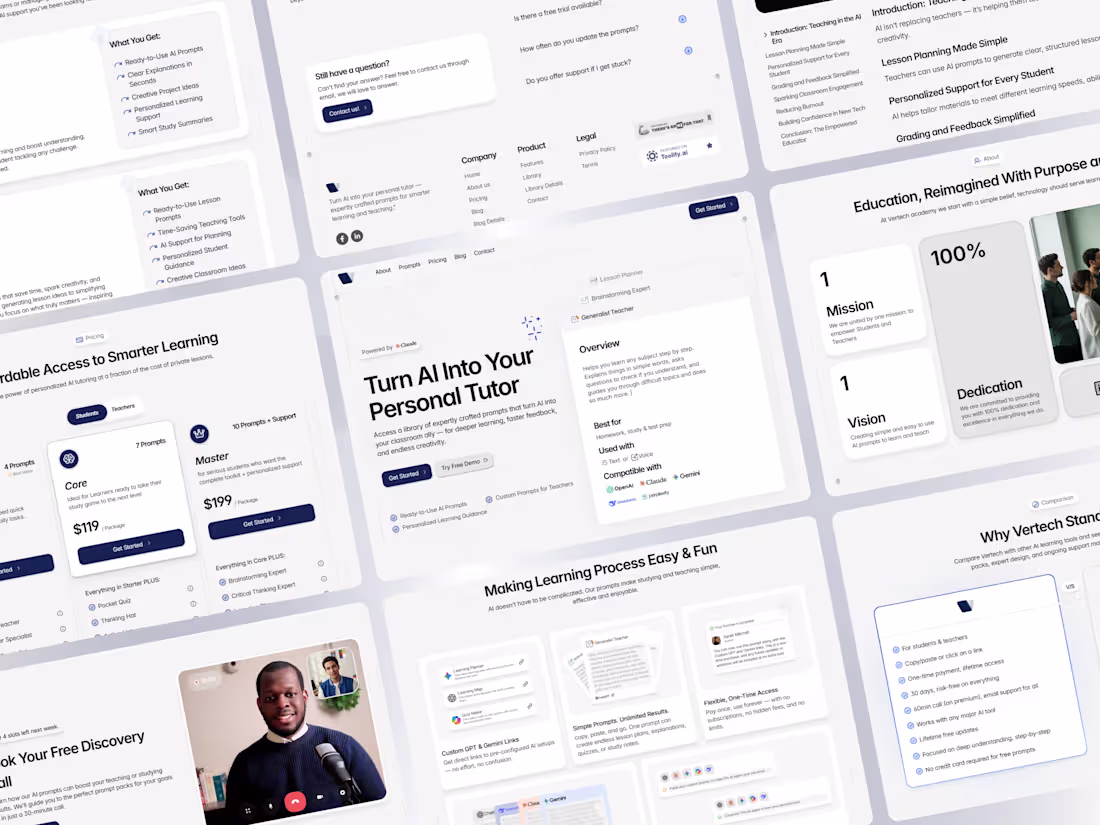 Cover image for Vertech Academy Website Redesign and Development.