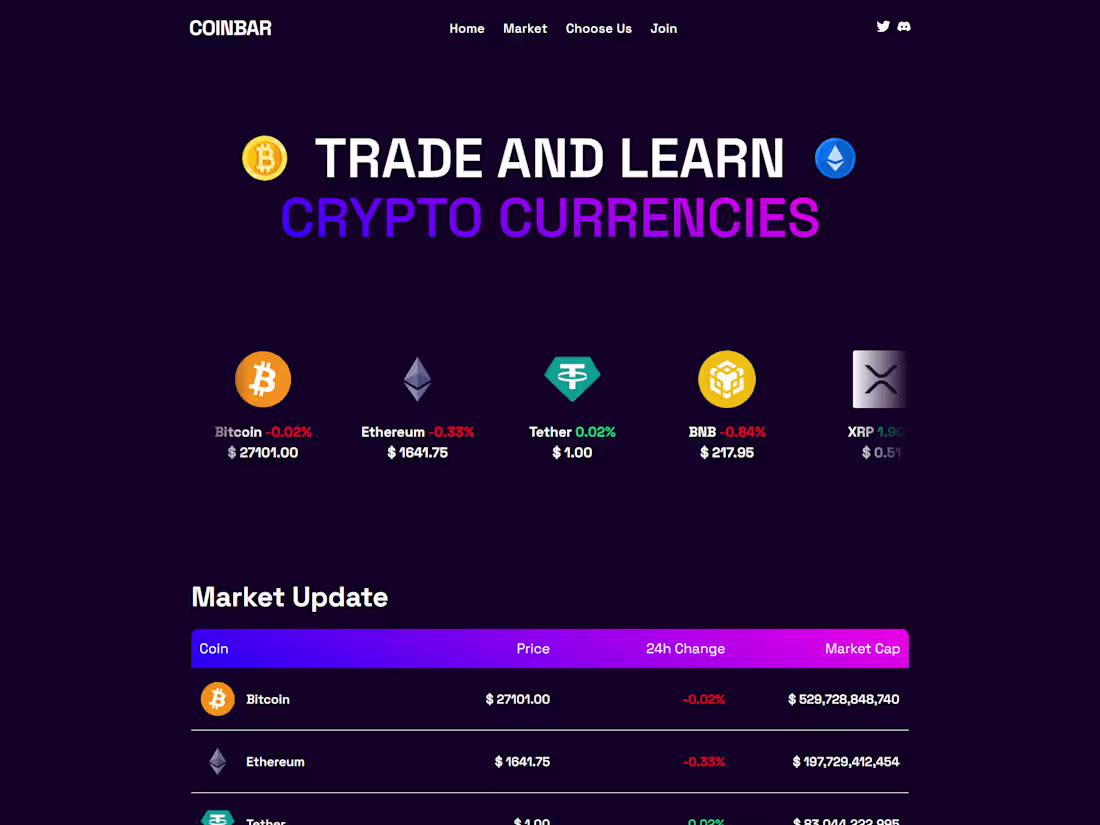 Cover image for Coinbar - Crypto Search