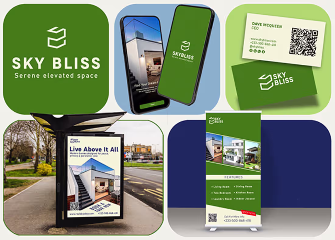 Cover image for Sky Bliss - Real Estate Brand Identity