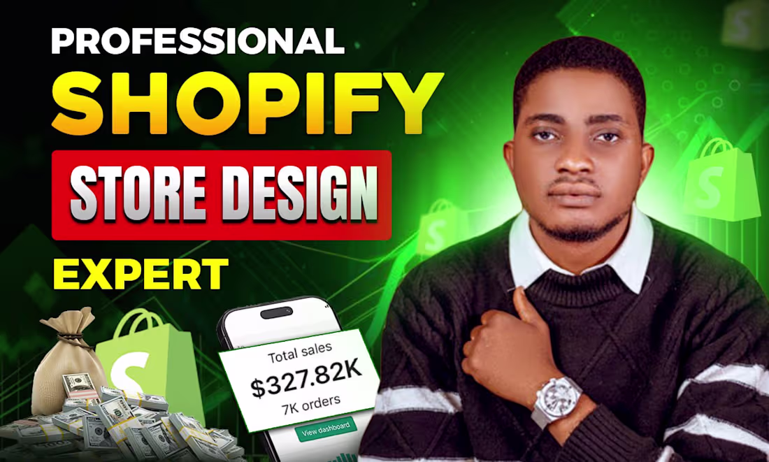 Cover image for Shopify website design Shopify store design Shopify optimization