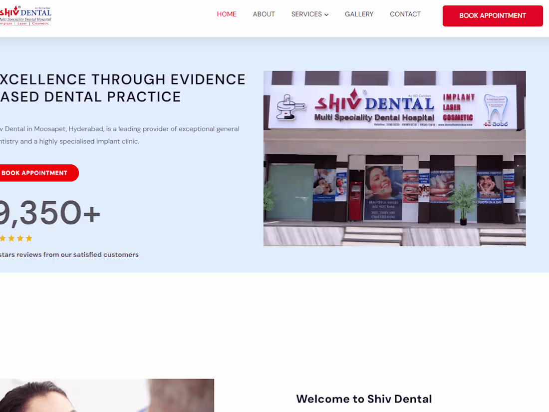 Cover image for Website Redesign for Shiv Dental Clinic