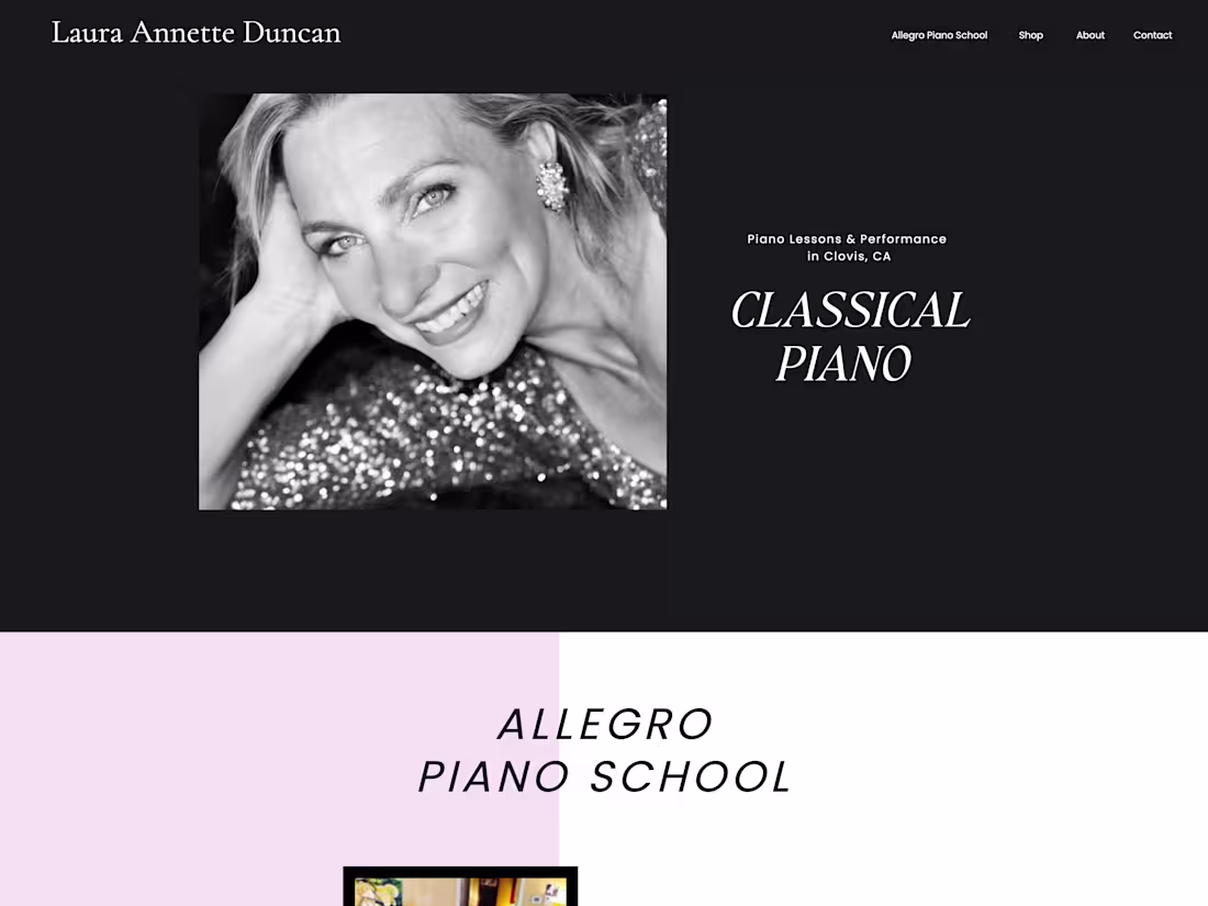 Cover image for Custom Showit Website for a Musician