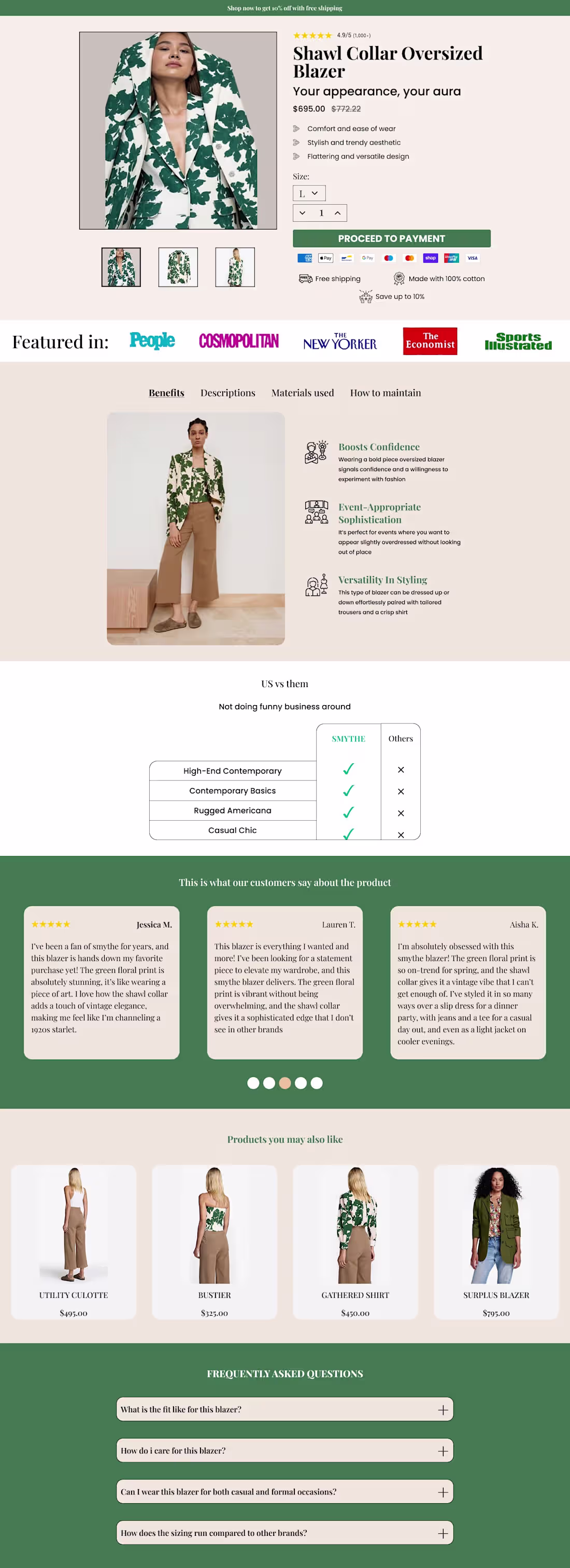 Cover image for Redesign of a product detailed page of a cloth brand