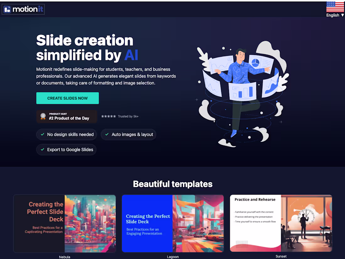 Cover image for AI-Powered Slide Creation with Motionit