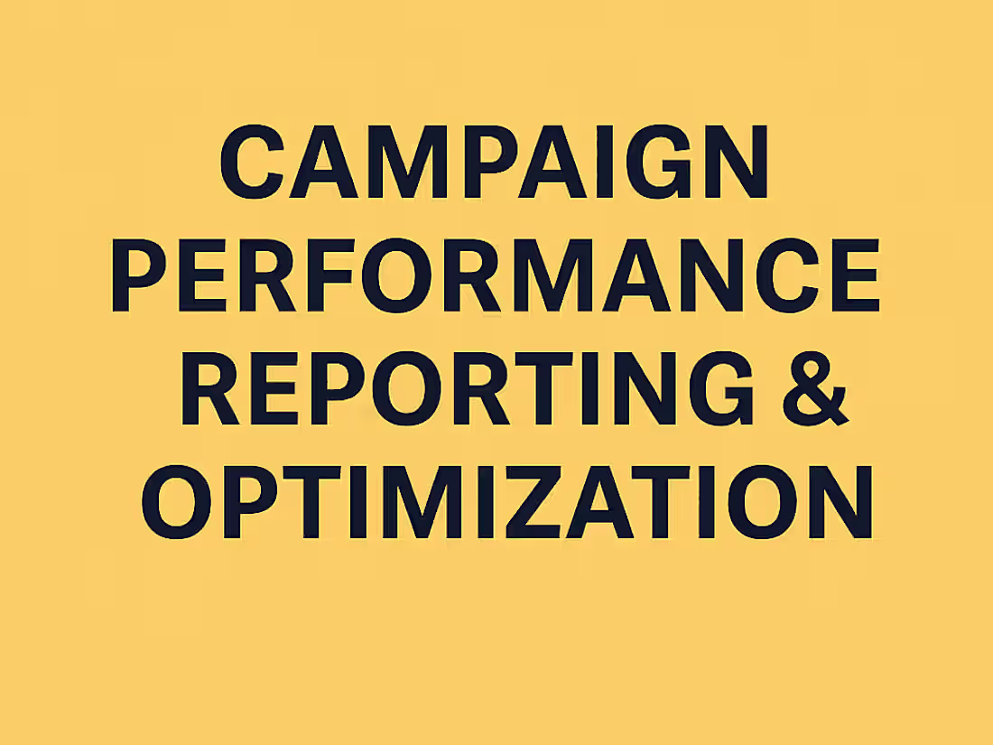Cover image for Campaign Performance Reporting & Optimization