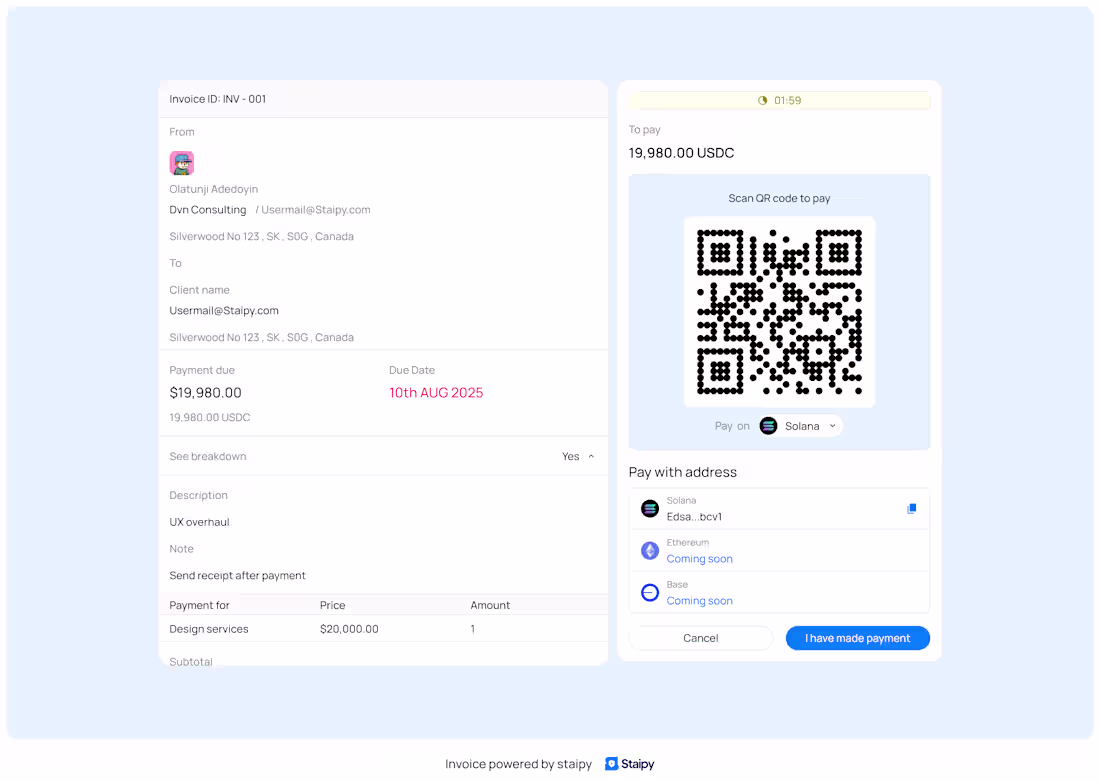 Cover image for Scan QR code to pay off your invoice