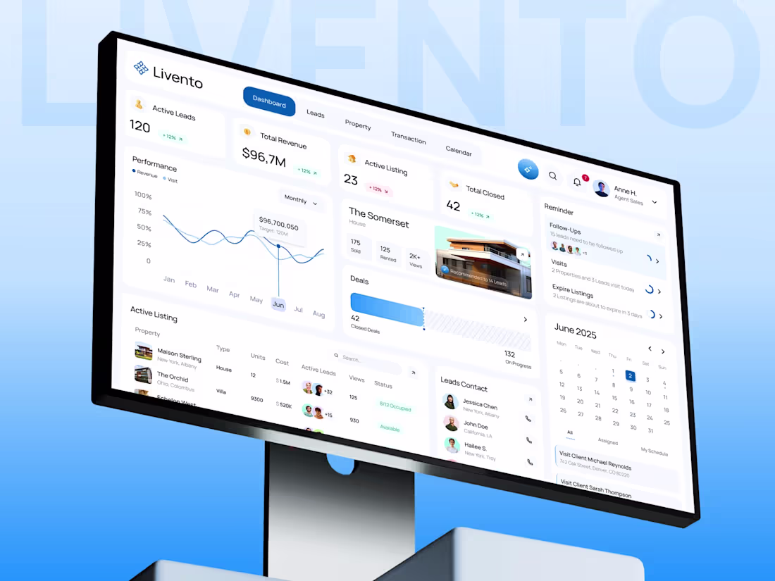 Cover image for CRM Dashboard Concept Design