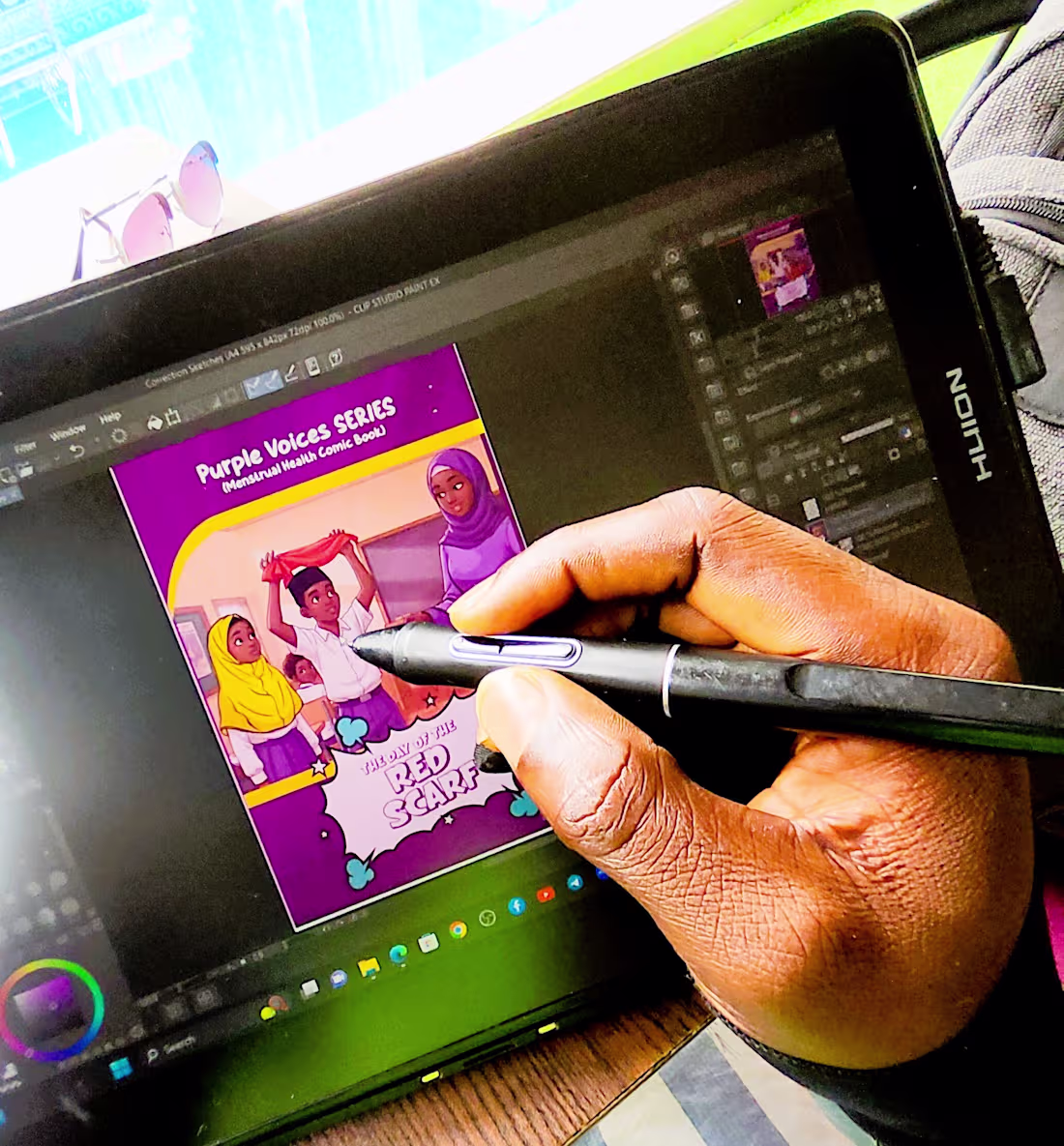 Cover image for Illustration Process. Who can guess the model of the Huion t...