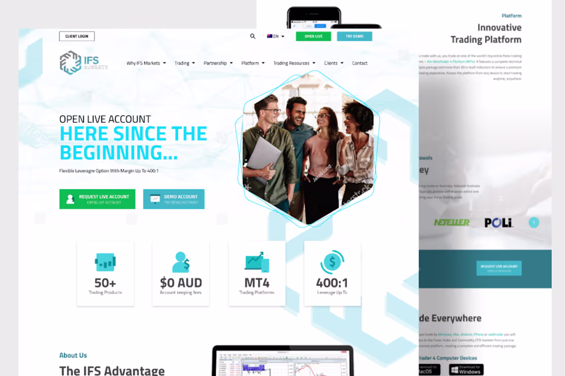 Cover image for IFS Markets Website