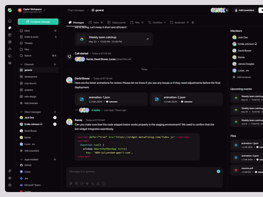 Cover image for Zapier Workspace Dashboard Design