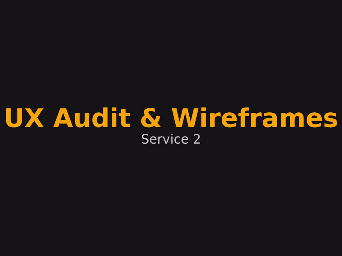 Cover image for UX Audit & Wireframes for Websites and Apps