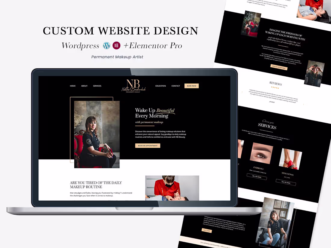 Cover image for Custom Web Design NB Beauty (Wordpress+Elementor)