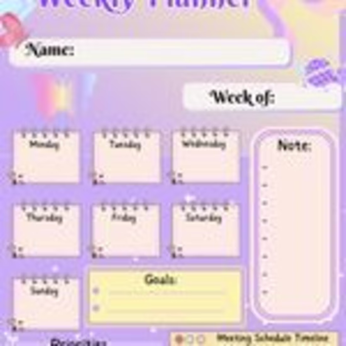 Cover image for Weekly Planner Design