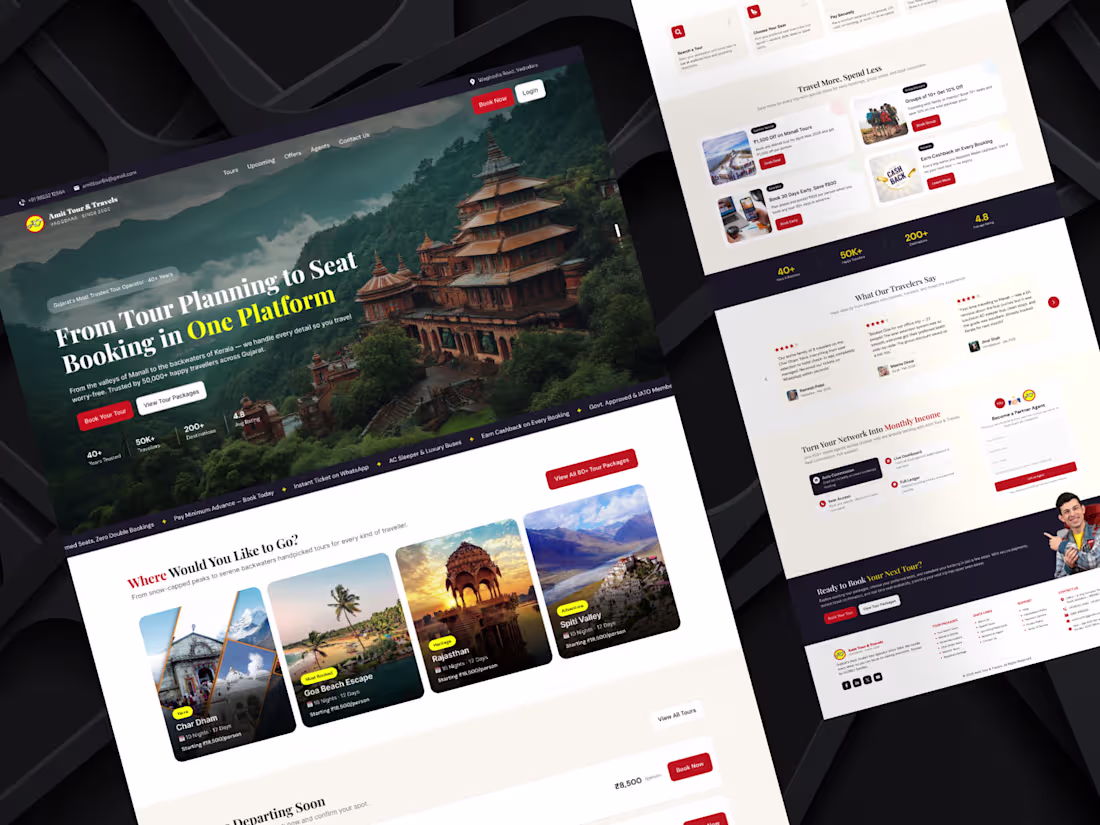 Cover image for Tour Booking Website Design for