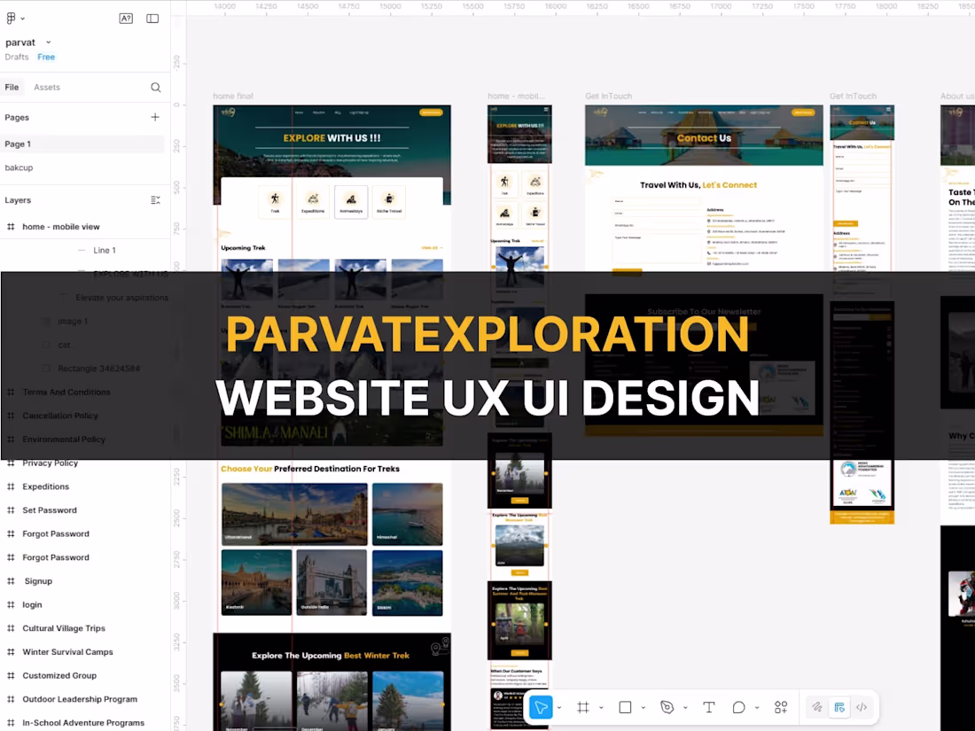 Cover image for Parvat Exploration | Website UI / UX Design