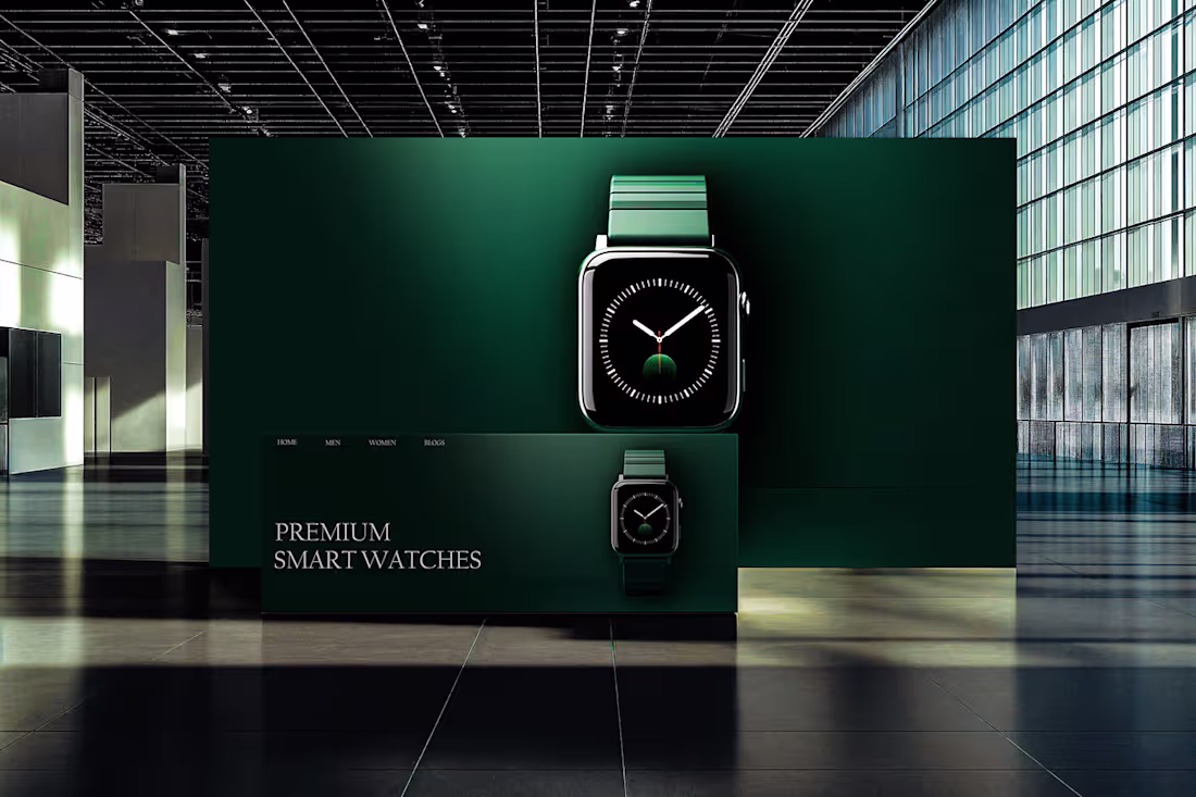 Cover image for Premium Smart Watches E-Commerce Website Banner Design