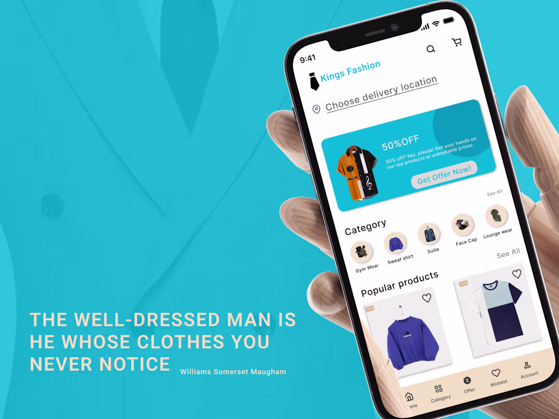 Cover image for Kings Fashion mobile case-study