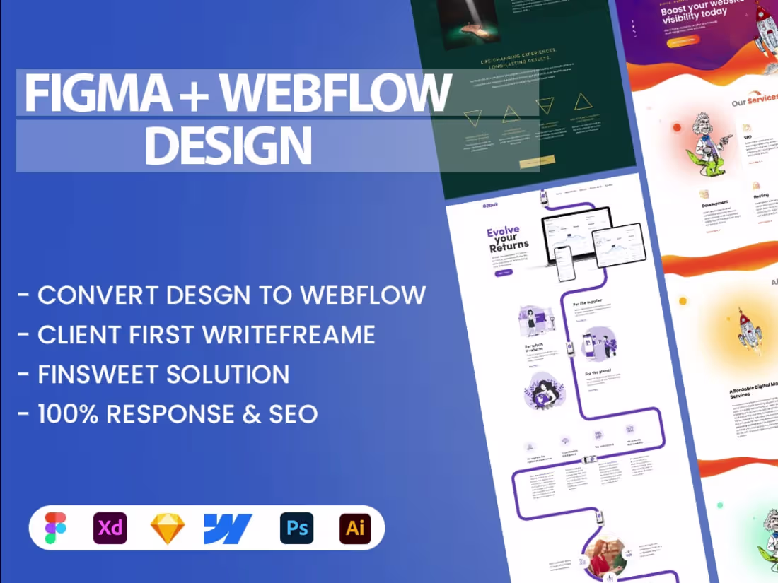 Cover image for High-converting Webflow Websites with Modern UI/UX Design