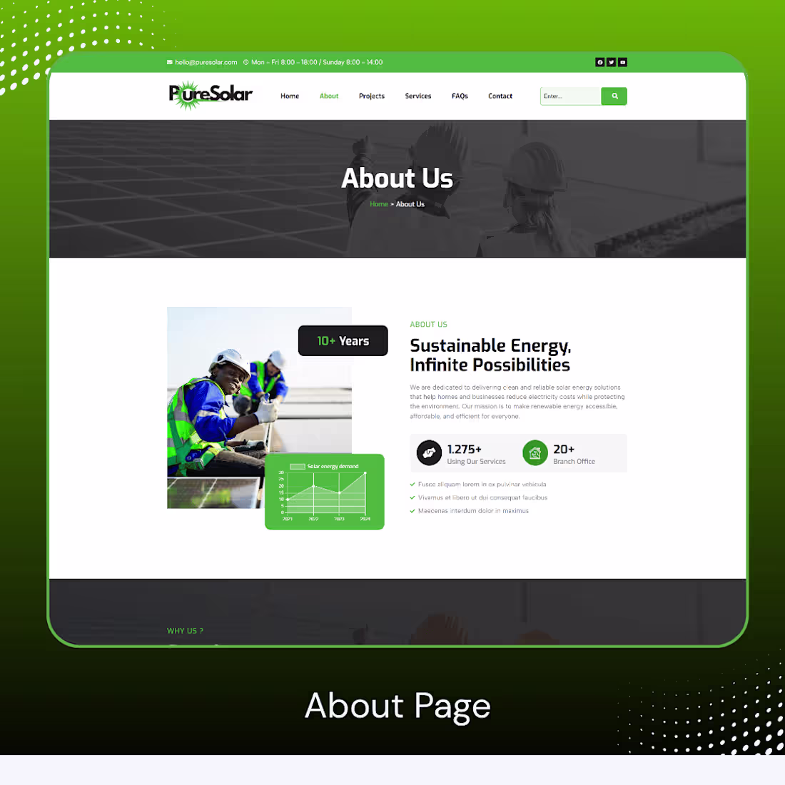 Cover image for Solar Energy Website Project Completed
We