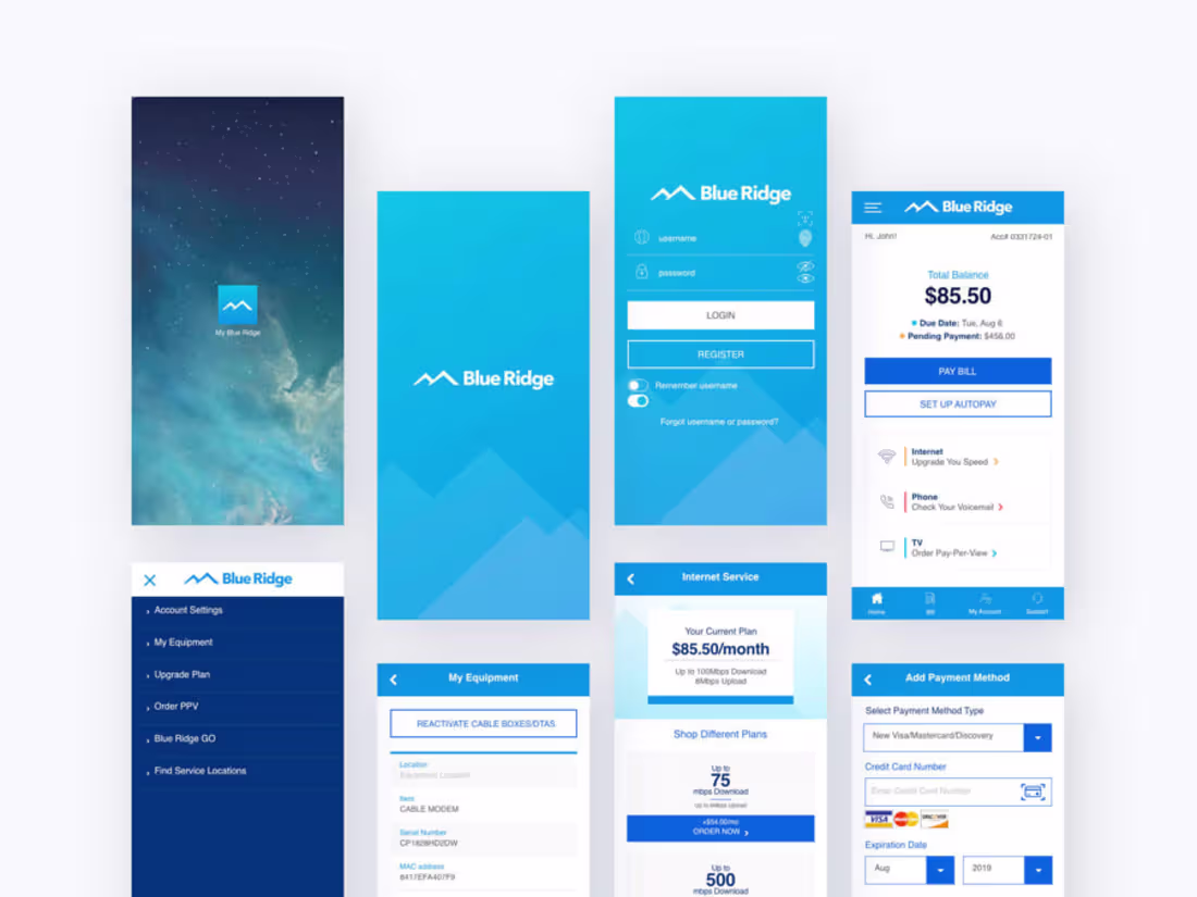 Cover image for Blue Ridge | Mobile App Design
