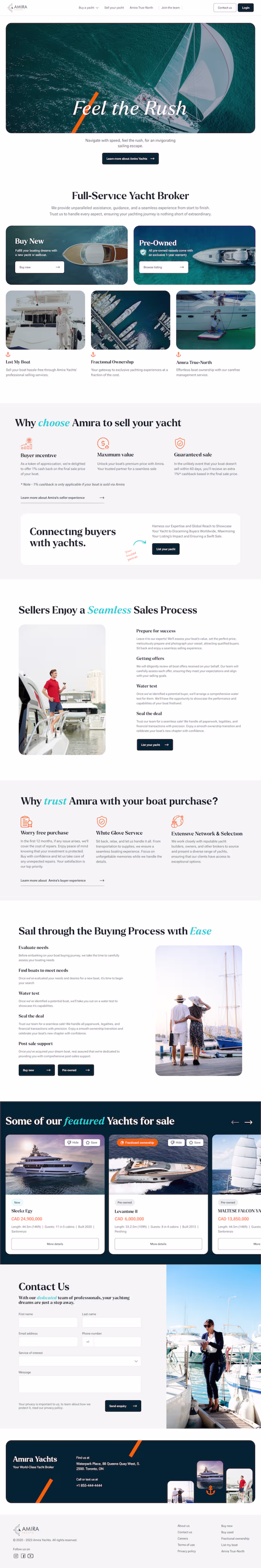 Cover image for Amira Yachts | Vue, Django Tailwind CSS | Restful APIs