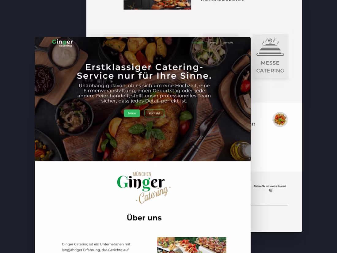 Cover image for Ginger Catering Website