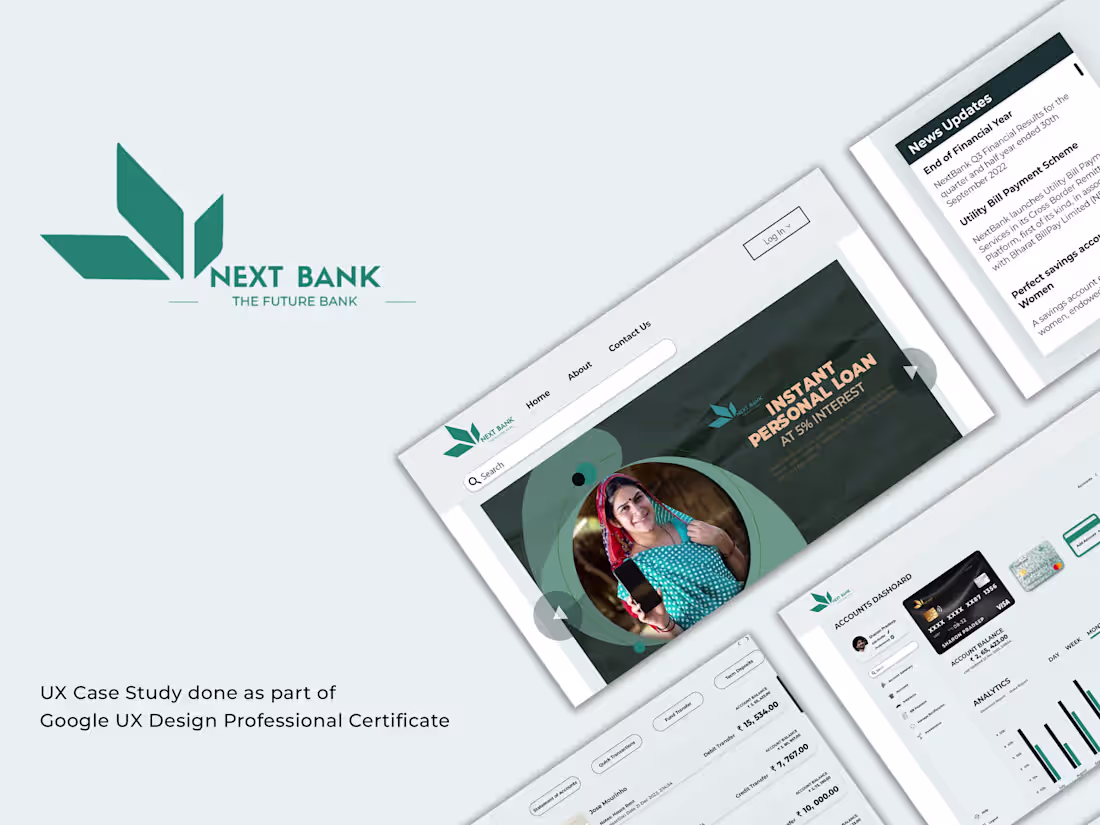 Cover image for Next Bank - UX Case Study