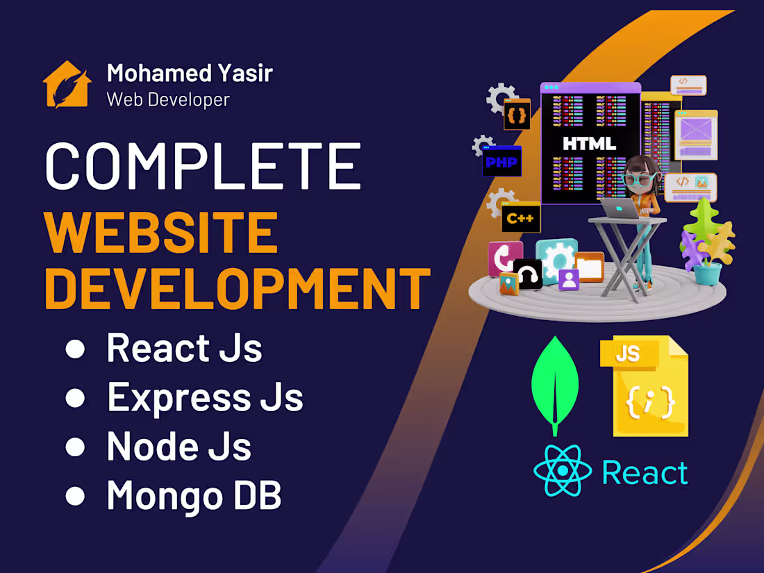 Cover image for I will do MERN stack Web Development.