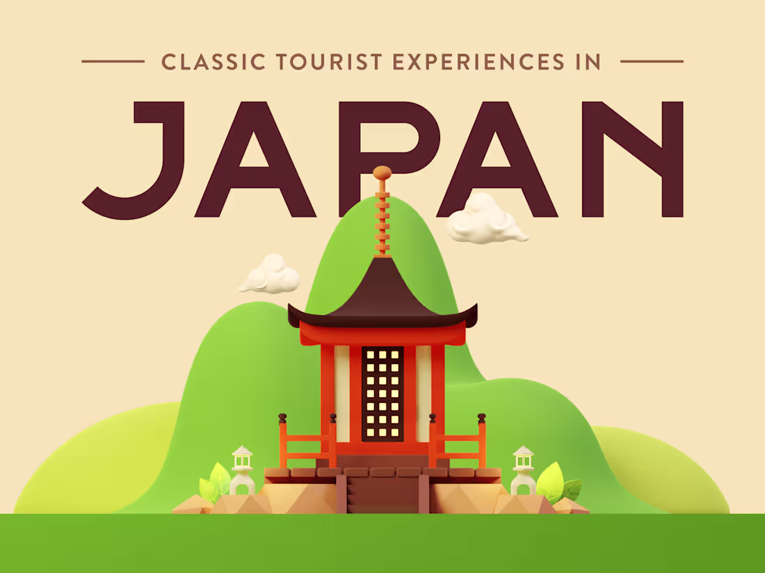 Cover image for Classic Tourist Experiences in Japan | Infographic :: Behance