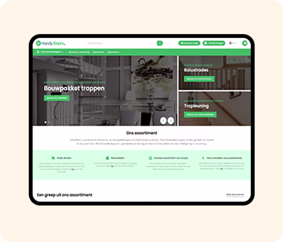 Cover image for Custom WooCommerce Webshop for Handy Stairs