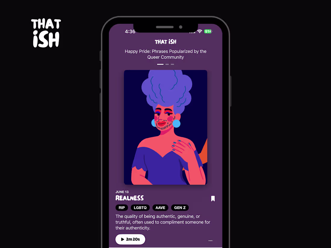 Cover image for Mobile App Developer: That Ish, a slang education & culture app