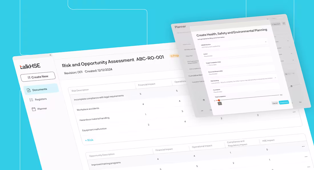 Cover image for TalkHSE - AI-Powered Health & Safety Compliance App