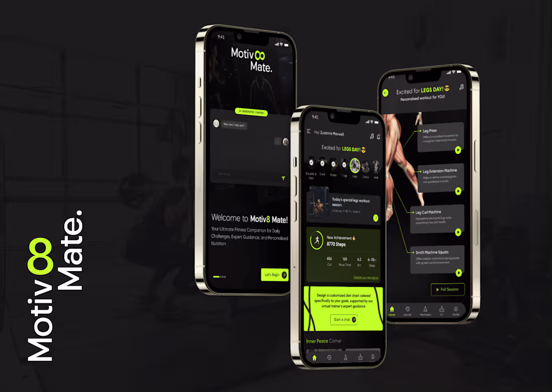 Cover image for Motiv8 Mate: AI-Powered Fitness Companion App