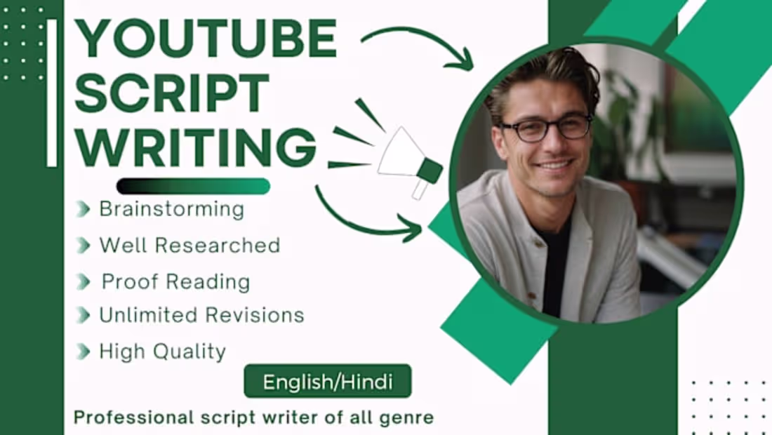 Cover image for I will write the best engaging script for your youtube video of…
