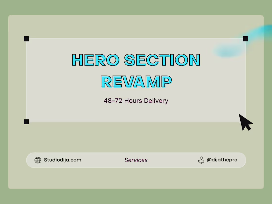 Cover image for Hero Section Revamp