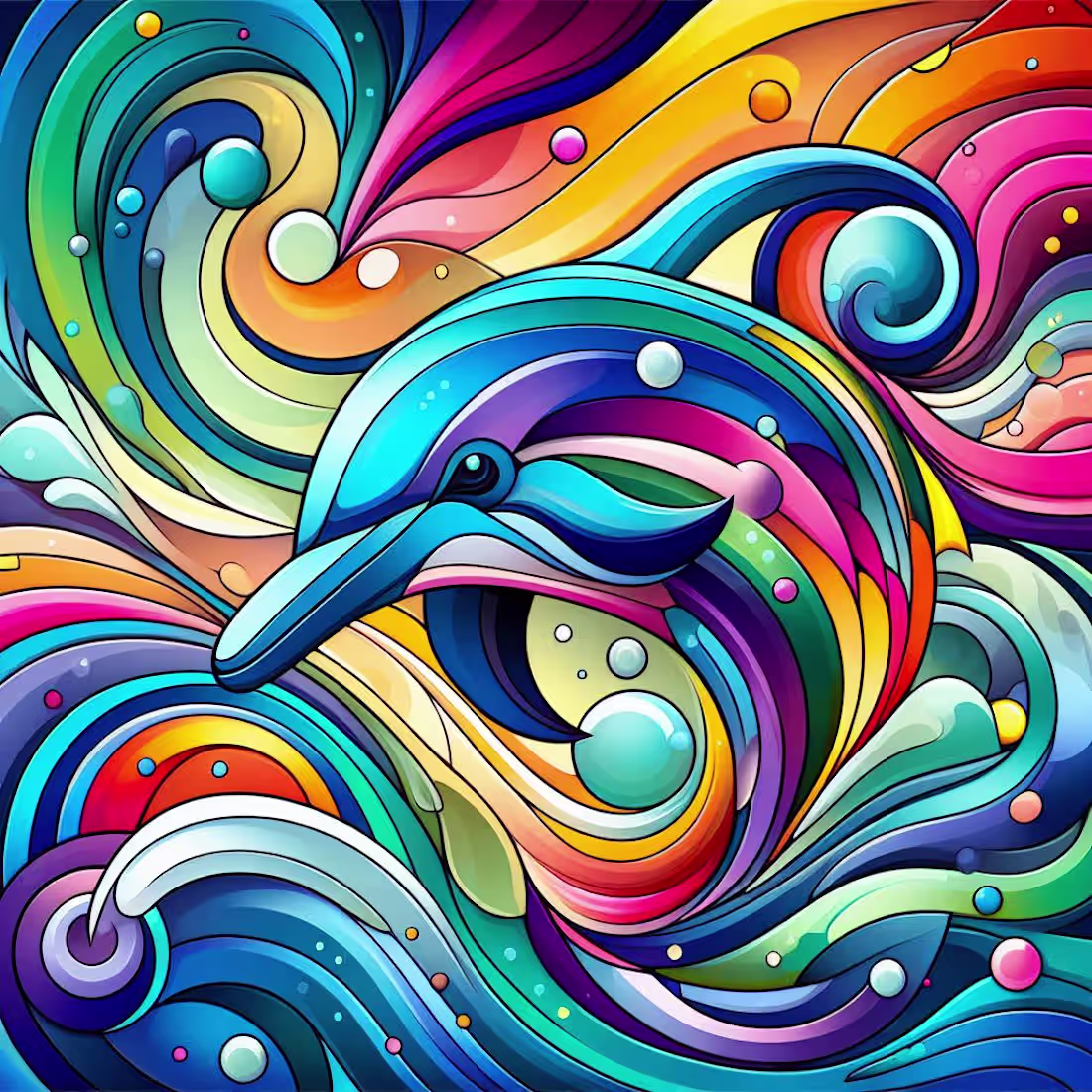 Cover image for Cool Dolphin illustration