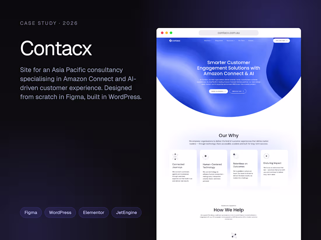 Cover image for Contacx - AWS Amazon Connect consultancy site