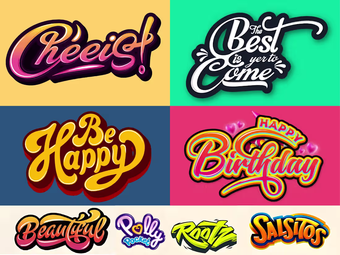 Cover image for design typography, custom text, hand lettering, lettermark