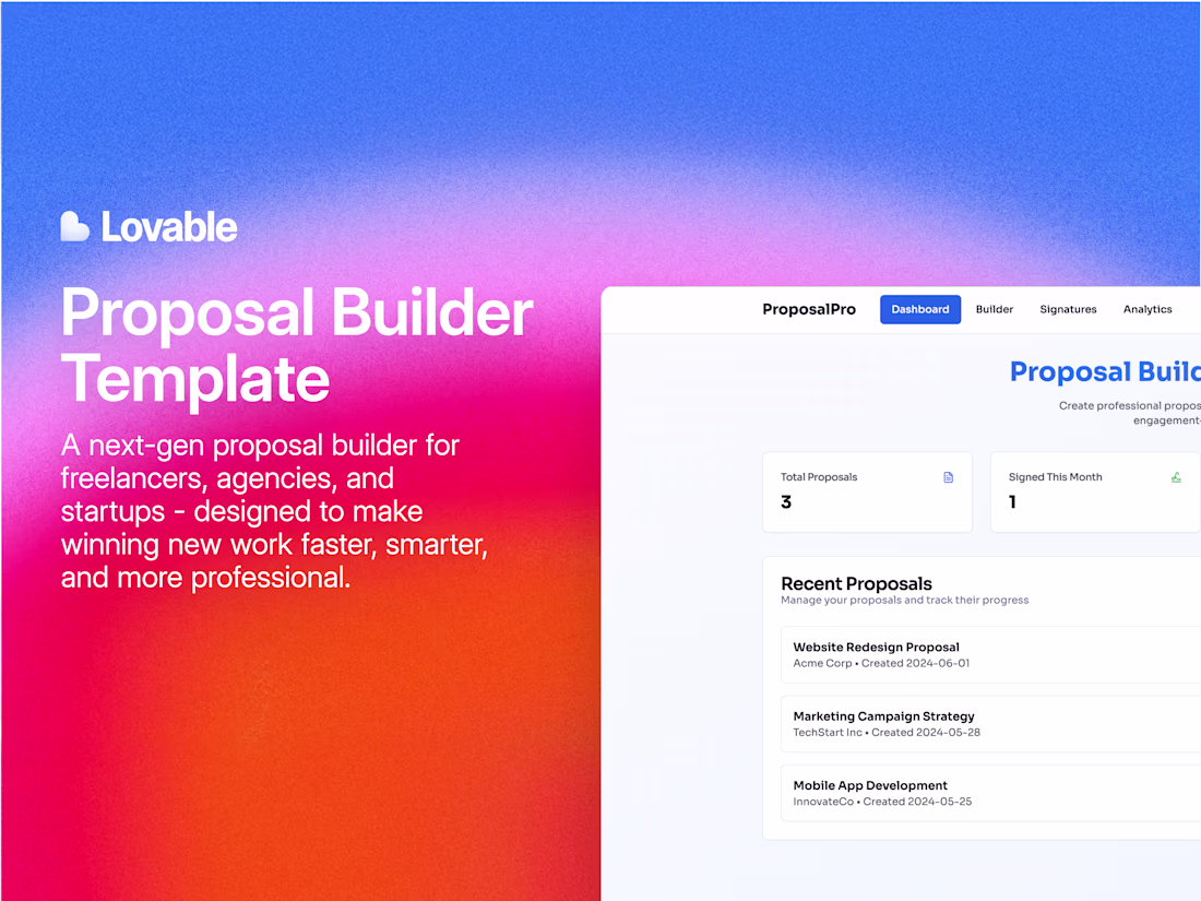 Cover image for Proposify - Proposal Builder Template