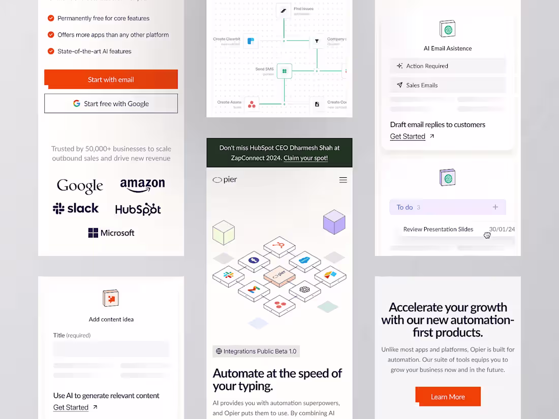 Cover image for Opier - Automation ⏐ Mobile Landing Page