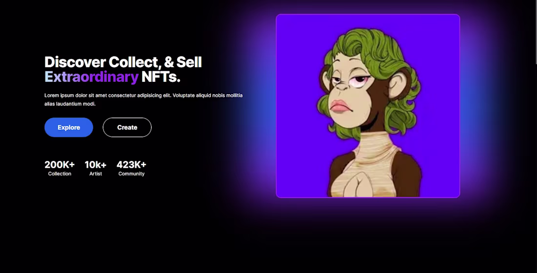 Cover image for NFT Landing Page 