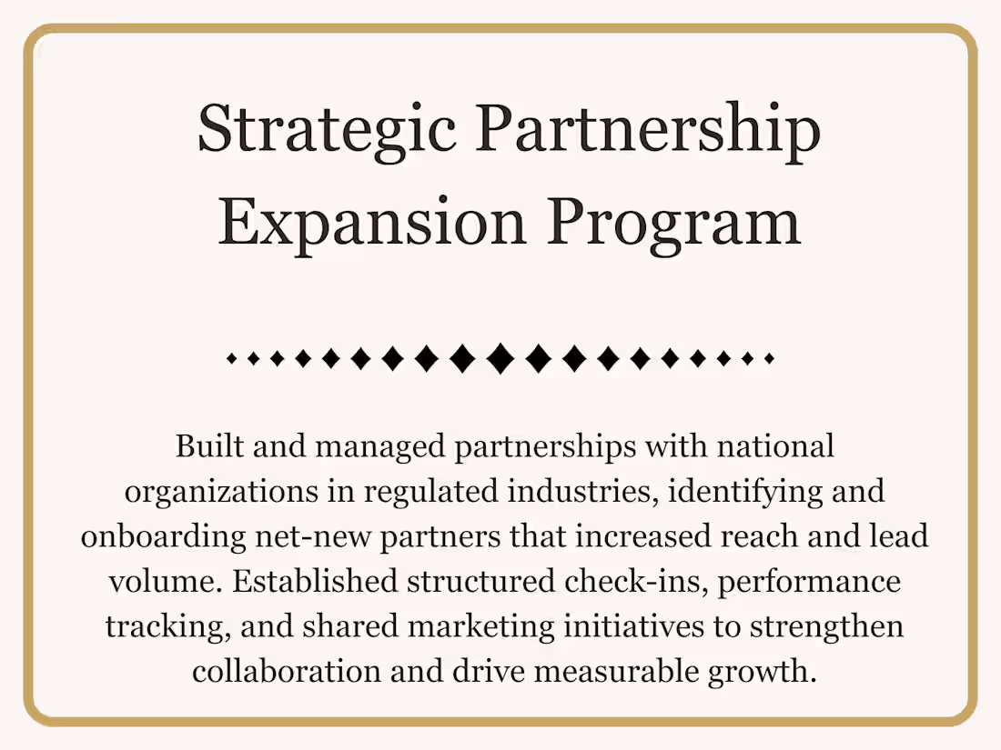 Cover image for Partnership Expansion