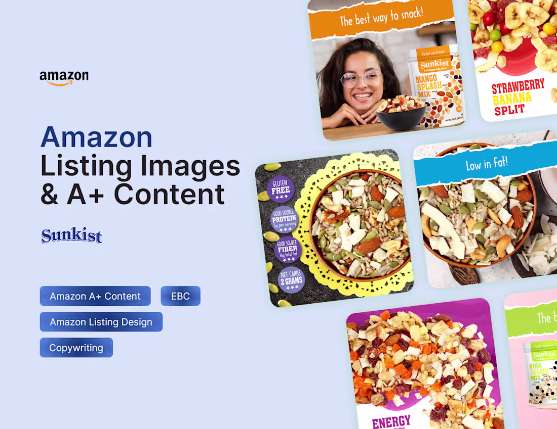 Cover image for Sunkist: Amazon Listing Images & A+ Content on Behance