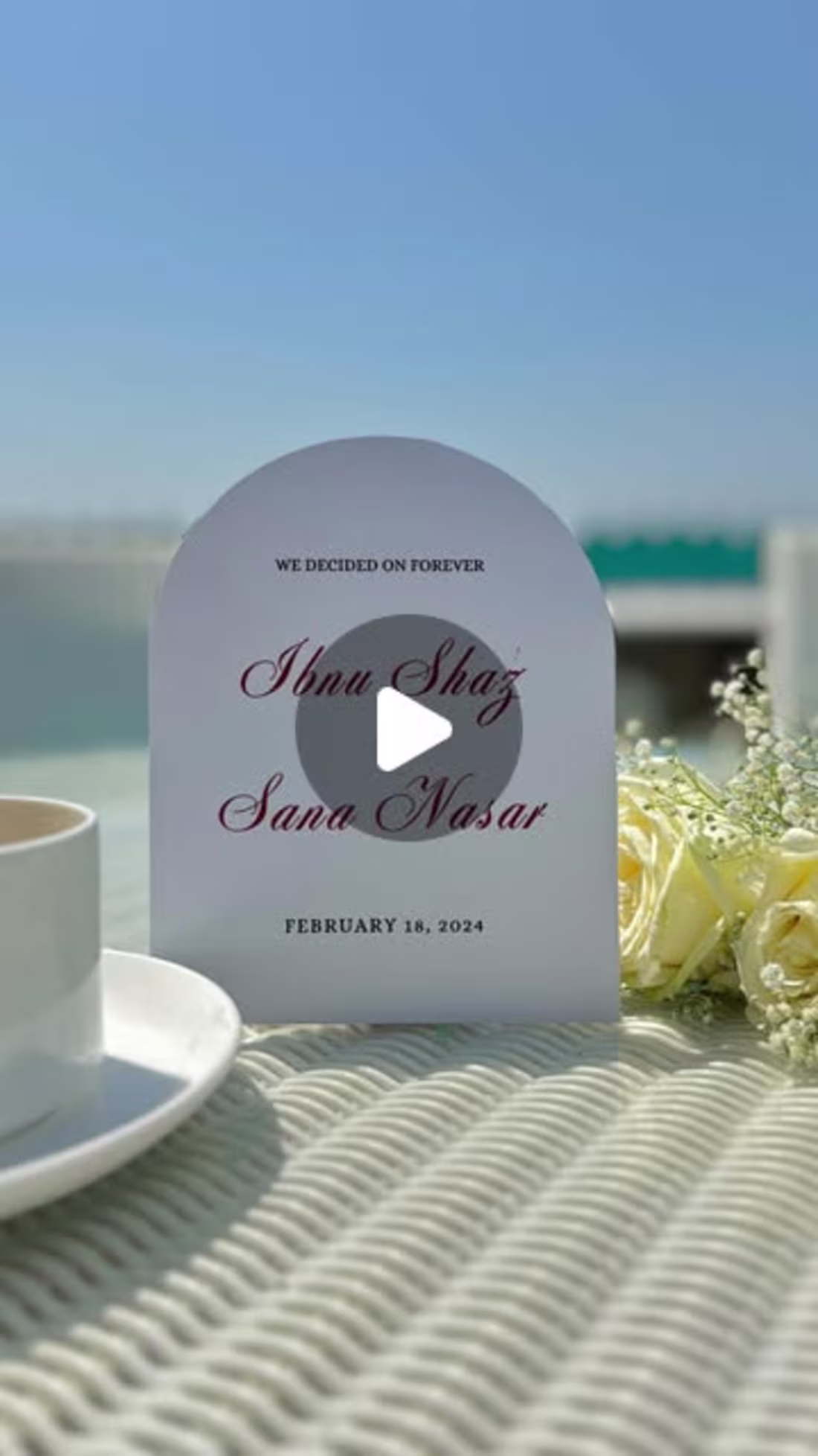 Cover image for Outdoor Cafe-Themed wedding Video