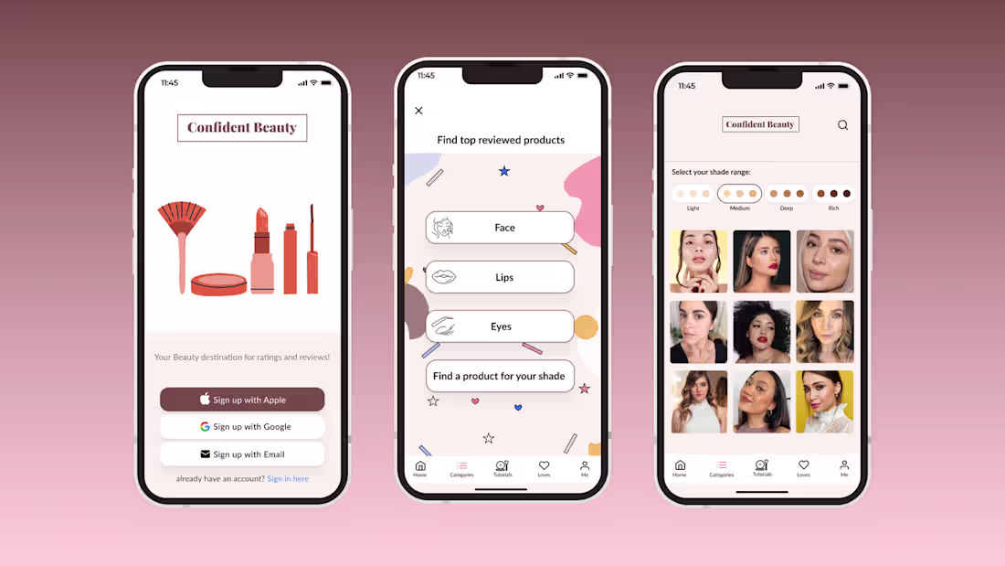 Cover image for Confident Beauty app — Anahil Jimenez